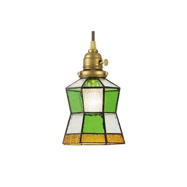 アートワークスタジオ  ステンドグラスペンダント ヘルム(電球付属)(灯具セット) LED電球対応  0372V