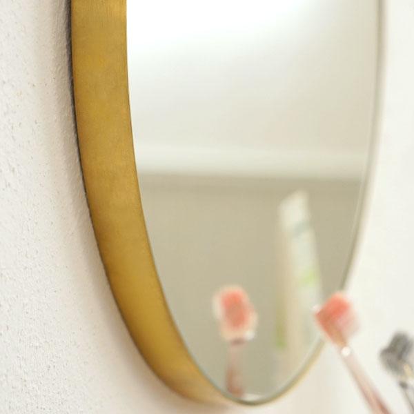 Brass round mirror 320 壁掛け鏡 AXCIS（アクシス） Brass round mirror 320mm 真鍮丸型ミラー 鏡