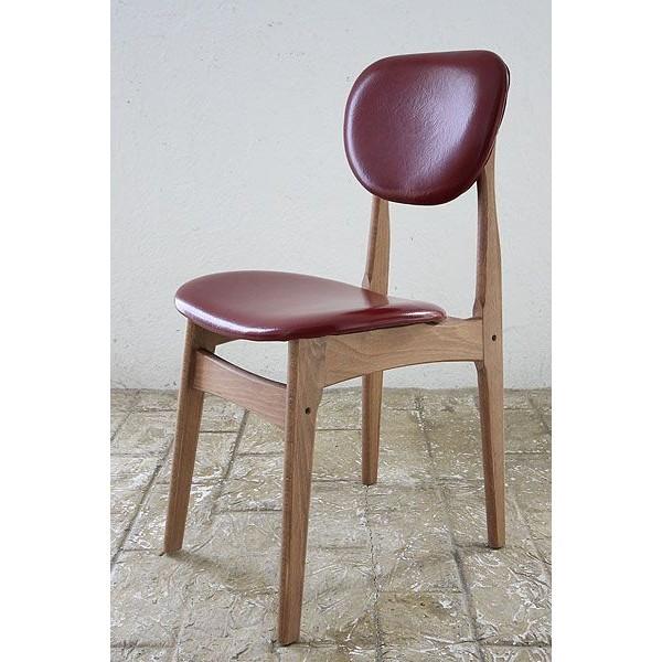 ダイニングチェア Pin Chair 鋲打ちレッドPin-RDレトロ北欧 ダイニングチェア おしゃれ レトロ レザー ララ ダイニングチェア