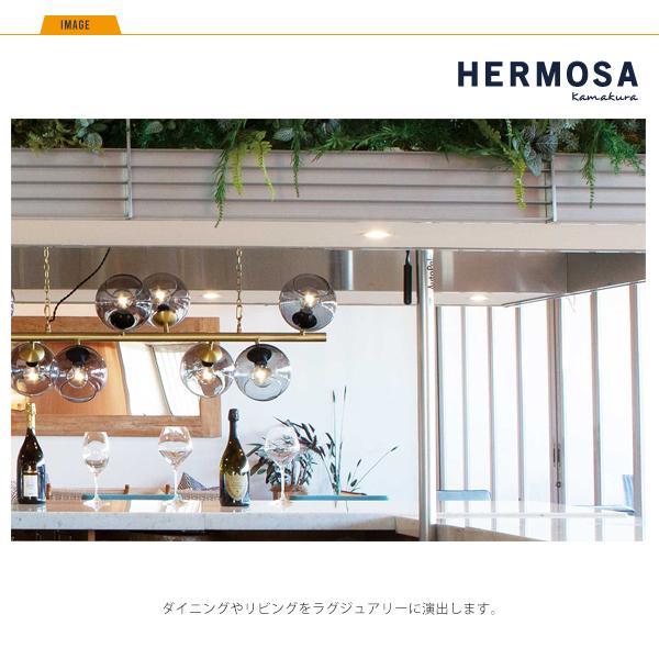 HERMOSA BIARRITZ8 gold\u0026grey ビアリッツ8 8灯 照明 ハモサ ペンダントライト ゴールド＆グレー LED対応 玄関前渡送料無料-OSの画像