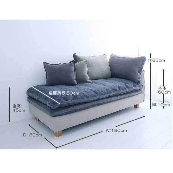 片肘ソファ FUTON SOFA カウチタイプ(向かって右側カウチ) 生地ランクST(定番)_9