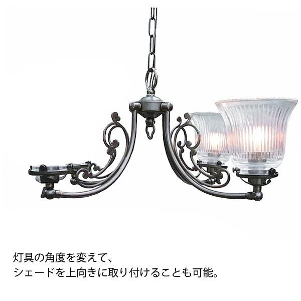 クラシックシャンデリア 4灯式　LED付属 4灯照明灯具単体 クラシックスタイルシャンデリア（60Wx4灯）※シェード