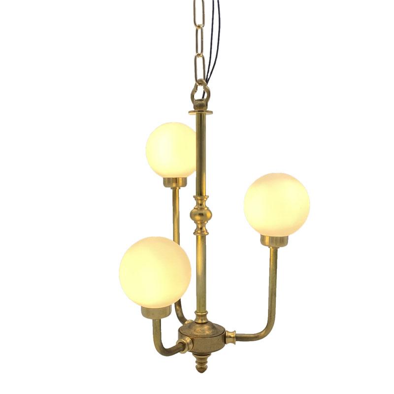 G9LED対応3灯シャンデリアセット 40W相当 ゴールド アンティーク ※電球