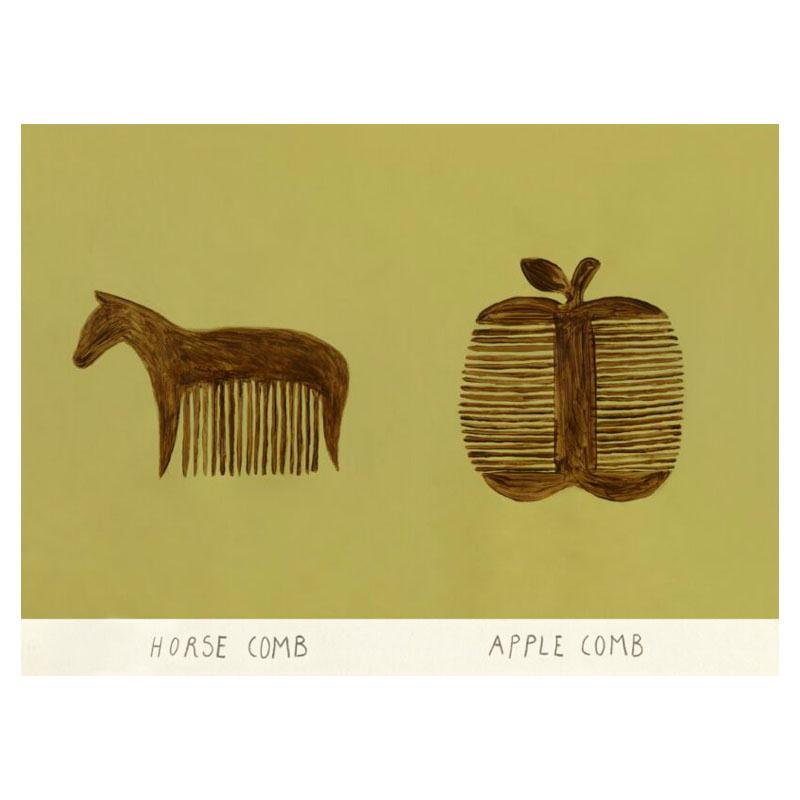 The Poster Club アートポスター 30×40cm 北欧 Horse and Apple Comb