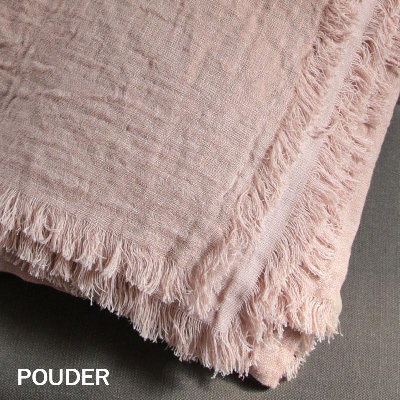 La deco ラ・デコ マルチカバー THROW ソファカバー ベッドスプレッド スロー 140ｘ240 POUDER色の画像