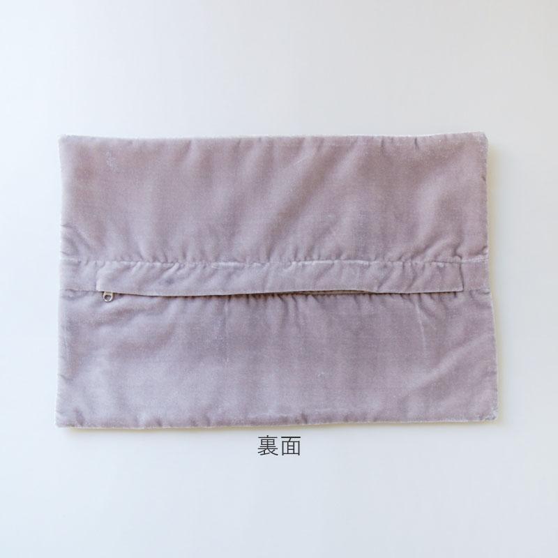La deco ラ・デコ ビーズ 刺繍デザインクッションカバー シルバーモチーフ 30cm×45cm フレンチ雑貨 リビング雑貨の画像