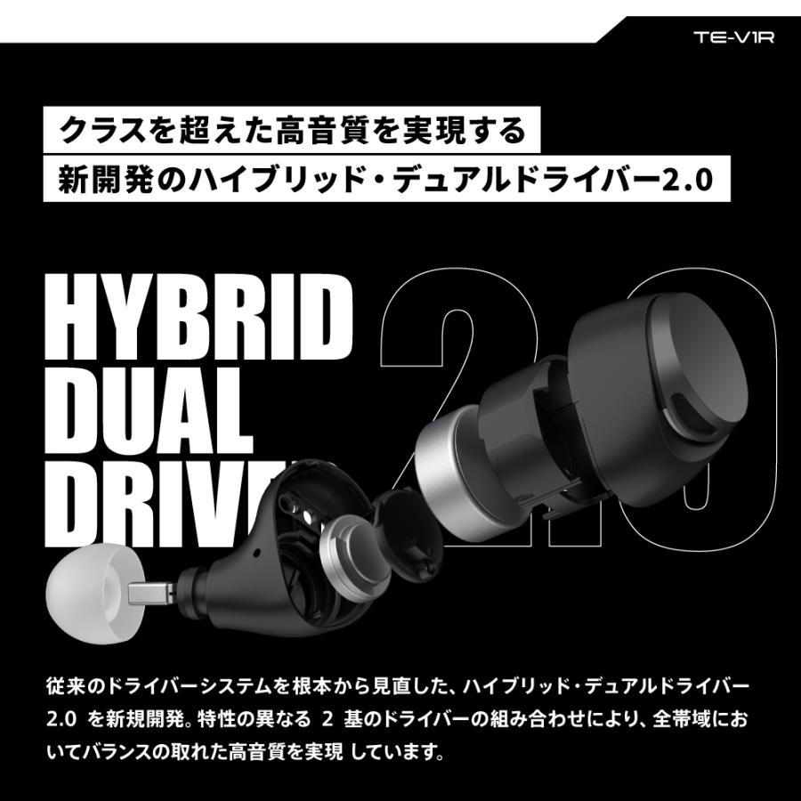 AVIOT TE-V1R ワイヤレスイヤホン ノイズキャンセリング