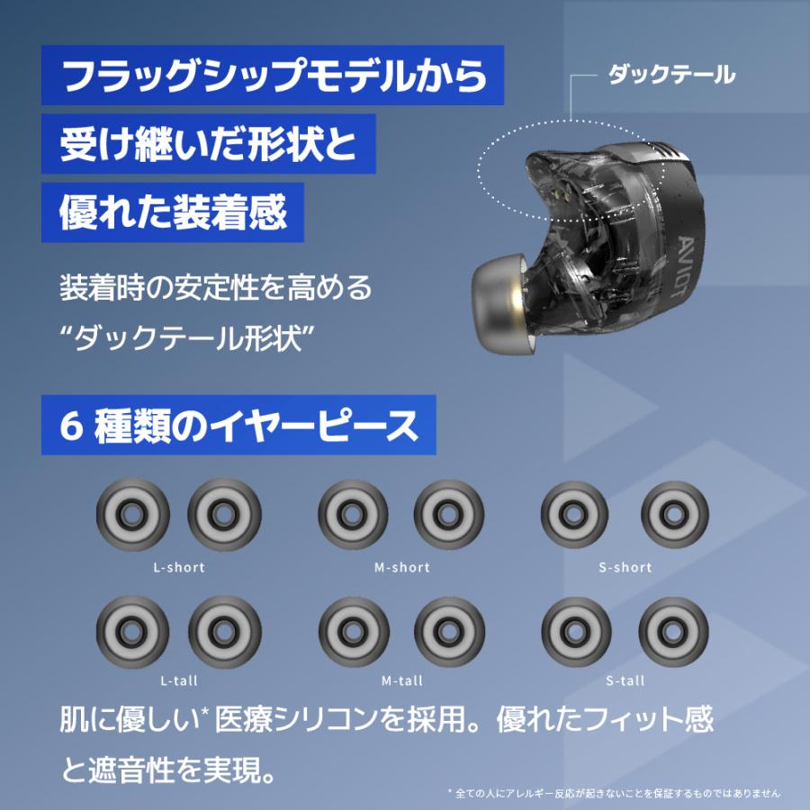 AVIOT AVIOT TE-W2 ワイヤレスイヤホン アダプティブハイブリッド