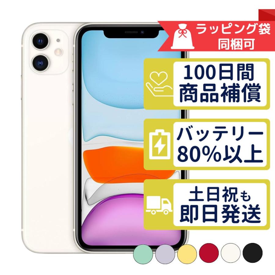 iPhone11 256GB APPLE SIMフリー 中古 通常動作品 商品補償100日間