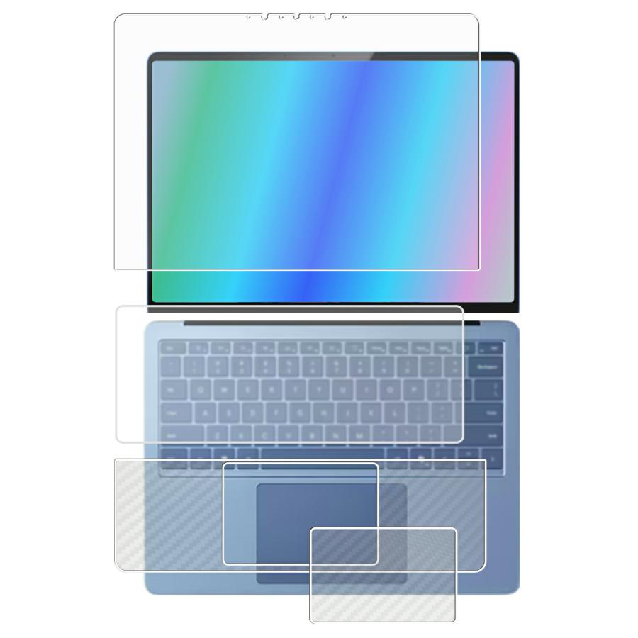 4点セット Microsoft Surface Laptop 第7世代 Copilot+ PC 13.8インチ 用 N35 ブルーライトカットタイプ 液晶保護フィルム ＋カーボン調 | 