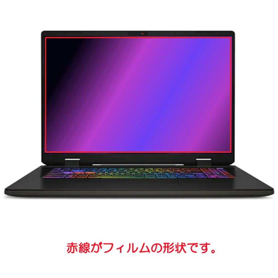 MSI Sword 17 HX B14V 2024年モデル 用 N40 抗菌 抗ウイルス 反射防止 液晶保護フィルム ポスト投函は送料無料｜mobilewin｜02