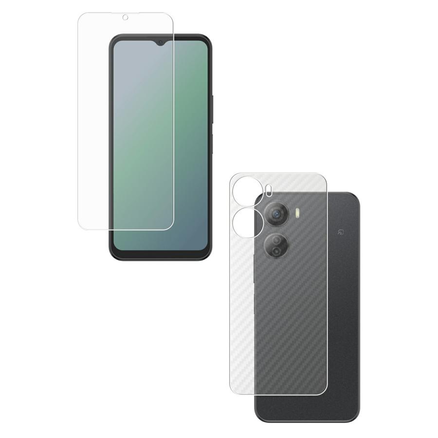 Libero 5G IV 本体 ブラック 保護フィルム付 2枚組(画面+背面) ZTE Libero 5G IV 用 安心の5大機能 衝撃吸収 ブルー