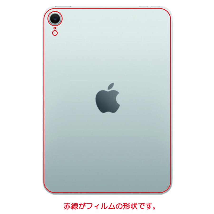iPad mini 第7世代 用 8 カーボン調 背面保護フィルム ポスト投函は