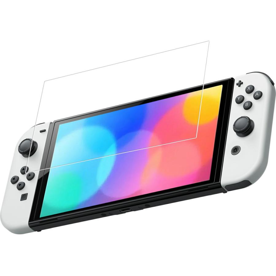 2枚セット Nintendo Switch (ニンテンドー スイッチ) 有機ELモデル 用 抗菌 抗ウイルス 防指紋 液晶保護フィルム ポスト投函は送料無料 | 