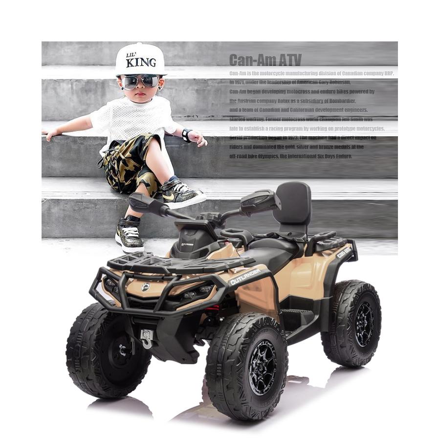 2人乗り 乗用玩具 電動乗用玩具 バギー ATV カンナム BRP Can-Am アウトランダー OUTLANDER 簡単操作可能な電動カー 電動乗用玩具 子供が乗れる |  | 04