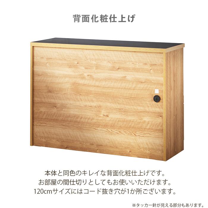 キッチンカウンター 120cm 食器棚 ロータイプ型 レンジ対応 キッチン収納 ダストボックス レンジ台 完成品_4