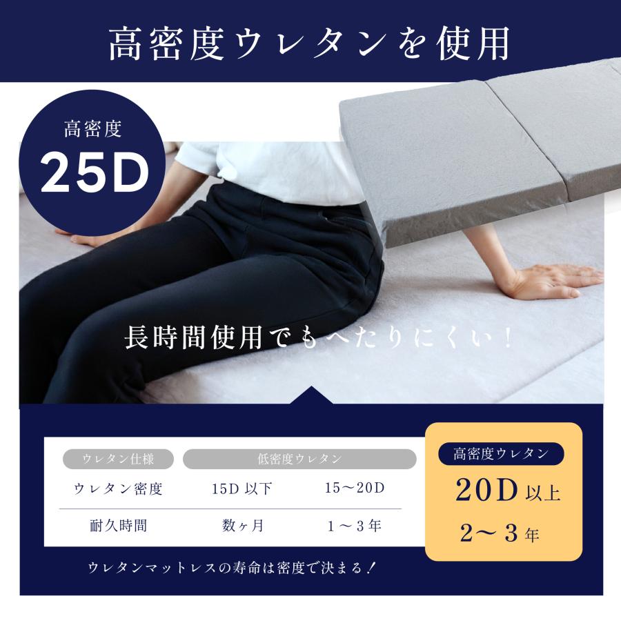 マットレス 三つ折り 10cm厚 折りたたみ 洗える 敷布団 腰痛 ベッド