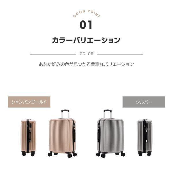 スーツケース Mサイズ 超軽量 キャリーケース キャリーバッグ 24インチ