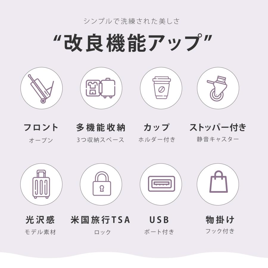 スーツケース 前開き S/Mサイズ 機内持ち込み キャリーケース フルオープン キャリーバッグ 軽量 360度回転 大容量 ストッパー付き ファスナー式 旅行 sc119 |  | 05