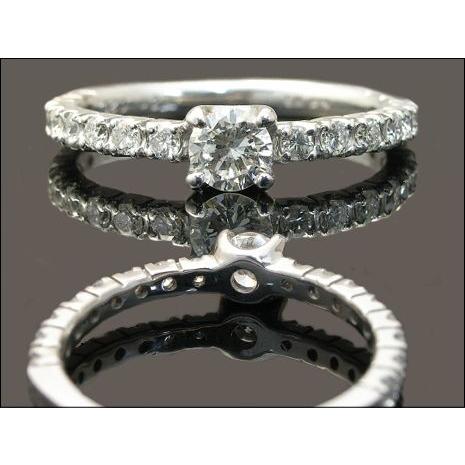 ダイヤモンド エタニティリング リング SIクラス カラーレス Pt900 0.5ct 一粒ダイヤモンド ダイヤモンドエタニティリング 鑑別書付 指輪 リング Diamond Ringの画像