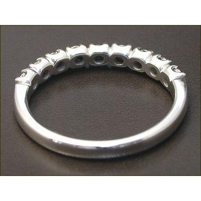 ダイヤモンド リング エタニティリング 0.5ｃｔ Nine Stone ブラックダイヤモンド ダイヤモンドリング 大粒 9石 K18WG Pt900でも作成可能の画像