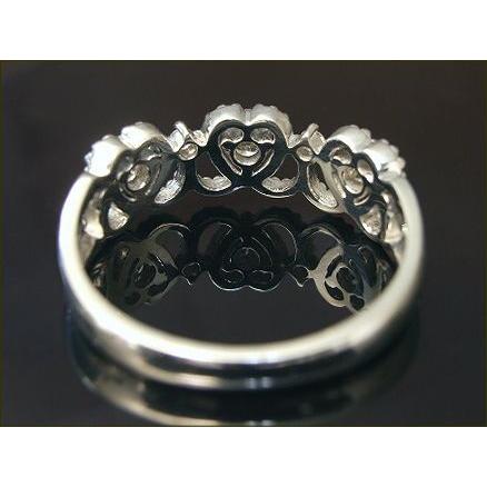 ダイヤモンド リング ダイヤモンドリング K18 ミル打ち ハートダイヤモンドリング 0.12ct  SI-VSクラス ダイヤリング Diamond Ring ラッピング無料 送料無料の画像
