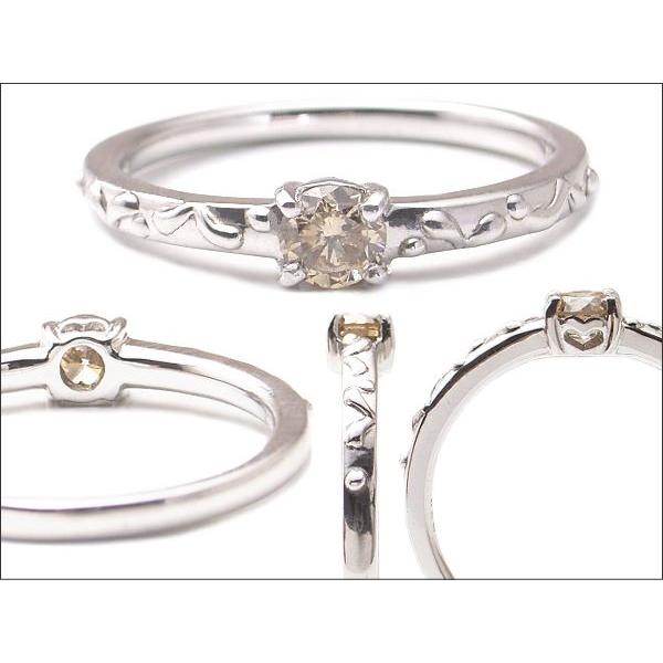 ダイヤモンド リング エタニティリング 0.25ct ブラウンダイヤモンド リング K18WG ダイヤ ダイアモンド 指輪 Diamond Ring ラッピング無料 送料無料の画像