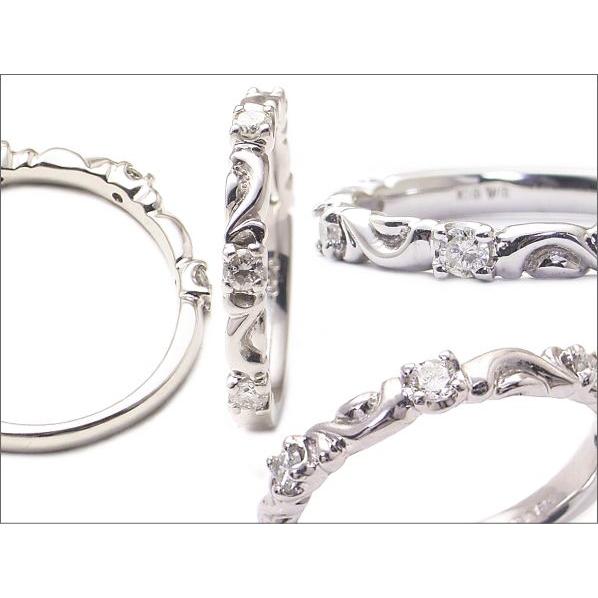 リング 指輪 ダイヤモンド アラベスクリング 0.2ct K18WG ダイヤ ダイアモンド ダイヤ リング 指輪 唐草 アンティーク Diamond Ring ラッピング無料 送料無料の画像