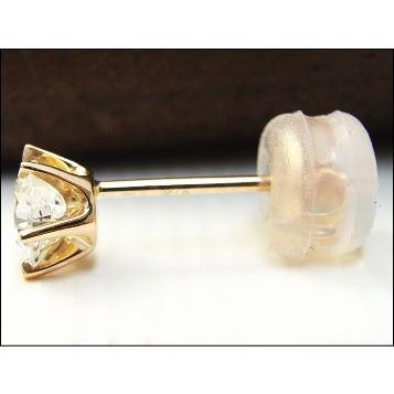ダイヤモンド ピアス K18 ピンクゴールド 0.5ct SIクラス H-Gカラー ダイヤモンドスタッドピアス K18PG 鑑別書付 ラッピング無料 送料無料の画像