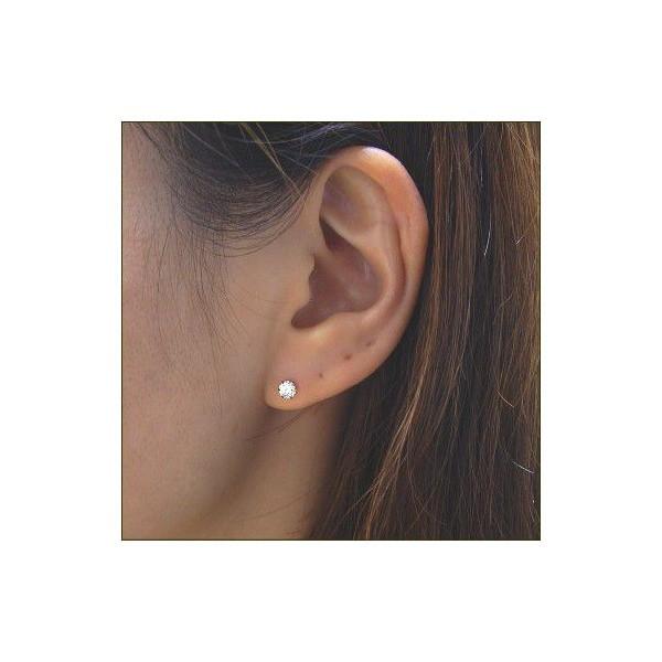 プラチナ ピアス 高品質 Pt900 スーパーキュービックジルコニア 4mm