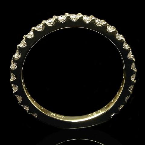 プラチナ Pt900 Pt950 ダイヤモンド リング エタニティリング スイートテン 0.5ct H＆C VSクラス G〜Dカラー ダイヤモンド 25石 鑑別書付の画像