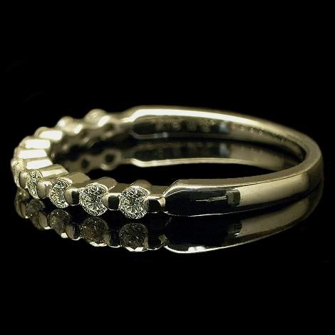 プラチナ Pt900 ダイヤモンド リング エタニティリング スイートテン 0.2ct H＆C VSクラス G〜Dカラー ダイヤモンド 10石 0.02ct×10 鑑別書付の画像