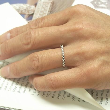 プラチナ Pt900 ダイヤモンド リング エタニティリング スイートテン 0.2ct H＆C VSクラス G〜Dカラー ダイヤモンド 10石 0.02ct×10 鑑別書付の画像