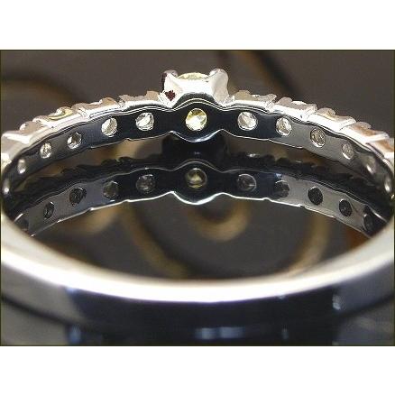 ダイヤモンド リング Pt900　ナチュラル　ファンシーイエロー ダイヤリング 脇石 VSクラス エタニティリング 0.4ctアップ 中央宝石研究所ソーティング付きの画像