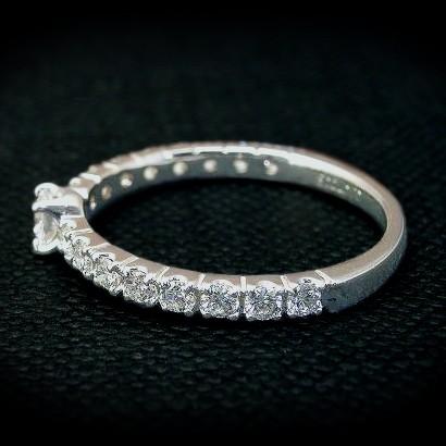 ダイヤモンド リング VSクラス H-Gカラー H＆C プラチナ Pt900 ダイヤ エタニティリング 0.4ct センター石のみH＆C ダイヤモンドリング ハート＆キューピッドの画像