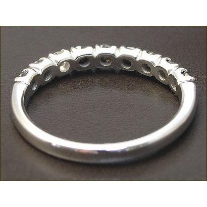 ダイヤモンド リング エタニティリング 0.5ｃｔ ブラックDia8石＆VS H＆C1石 ブラックダイヤ＆カラーレスダイヤカスタム 大粒9石K18WG ※Pt900でも作成可能、の画像