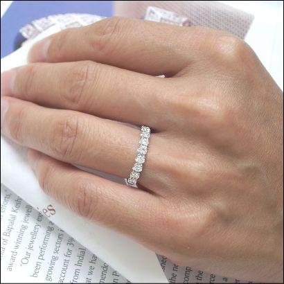 ダイヤモンド リング エタニティリング スイートテン 0.5ct H＆C VSクラス G〜Dカラー ダイヤ 10石 K18 鑑別書付 |  | 02