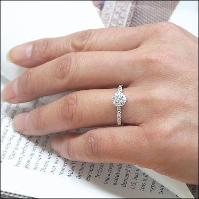 ダイヤモンド リング 0.4ct SIクラス G-Hカラー K18 3種 Pt900可 ダイヤモンドリング Diamond Ring ラッピング無料 送料無料の画像