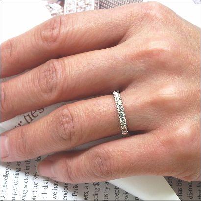 ダイヤモンド リング エタニティリング スイートテン 0.3ct SIクラス ライト ブラウンダイヤ 0.03ct×10 ダイヤモンドエタニティリング 10石 K18 ラッピング無料の画像