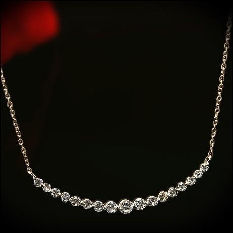 ネックレス ダイヤモンド ダイヤモンドネックレス ラインネックレス