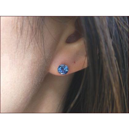 プラチナピアス プラチナ ピアス Pt900ロンドンブルートパーズ