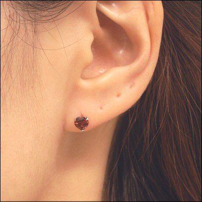 プラチナピアス プラチナ ピアス Pt900 ガーネット ハートピアス 5.0mm 1月の誕生石 ラッピング無料 送料無料_2