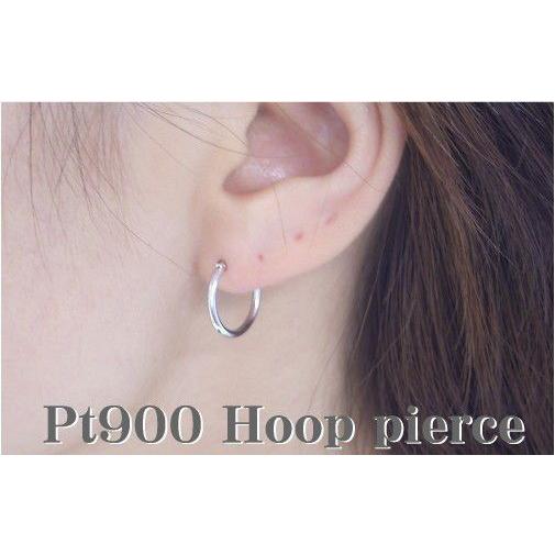 プラチナピアス プラチナ ピアス プラチナ Pt900 フープピアス 1.5 cm×1.5mm ラッピング無料　送料無料の画像