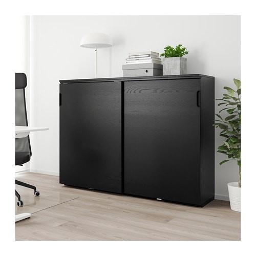 Ikea イケア Galant キャビネット 引き戸付 ブラックステインアッシュ材突き板 003 651 32 モブライフ 通販 Yahoo ショッピング