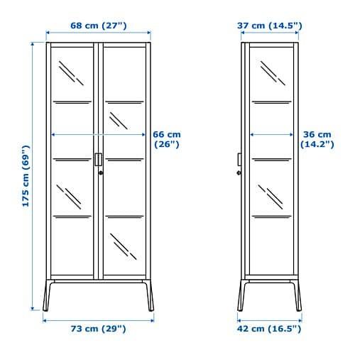 コレクションケース ガラスケー ス ガラスキャビネット ディスプ レイ IKEA イケア MILSBO ガラス扉キャビネット ホワイト 103.964.25｜moblife｜05