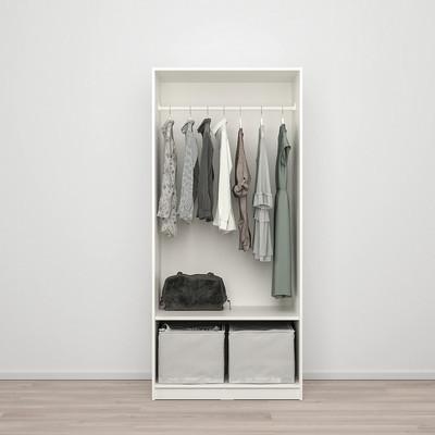 クローゼット Ikea イケア Kleppstad クレップスタード ワードローブ 扉2枚付 ホワイト 79x176 Cm 104 372 37 モブライフ 通販 Yahoo ショッピング