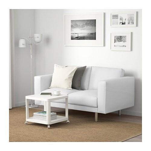 IKEA・イケア 二人掛けソファ フィーンスタ ホワイト/メタル ホワイト 