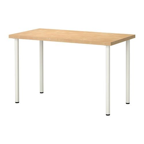 IKEA・イケア テーブル・オフィス家具 LINNMON/ ADILSテーブル, バーチ調, ホワイト(199.325.63)｜moblife