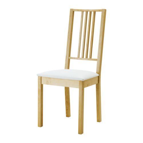 IKEA イケア チェア 椅子 ダイニングチェア おすすめ　BORJE チェア, バーチ, ゴーボ ホワイト (301.621.09)  :30162109:モブライフ - 通販 - Yahoo!ショッピング