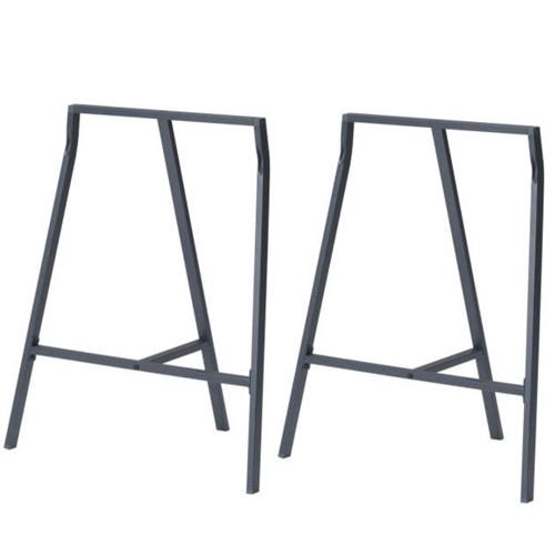 テーブル脚 IKEA イケア LERBERG 架台 グレー 2個セット (301.677.91 ...